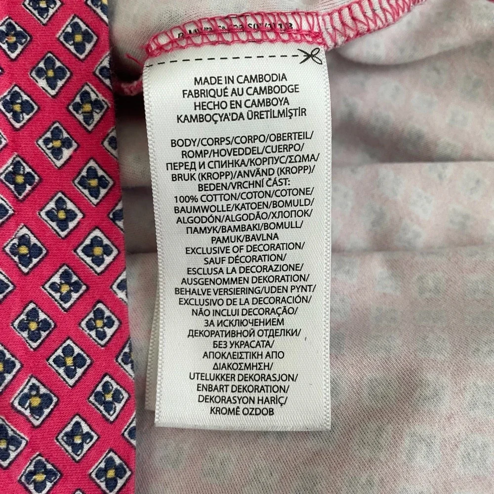Polo Ralph Lauren Classic Fit Cotton Geometric Preppy Pink Mens Polo Shirt Sz L